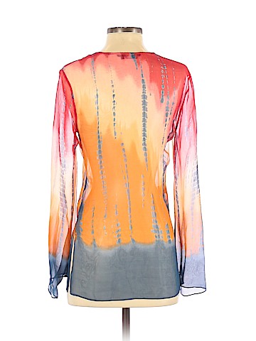 BCBGMAXAZRIA 3/4 Sleeve Silk Top (view 2)