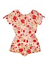 Gymboree 100% Rayon Floral Pink Romper Size 10 - 12 - photo 2