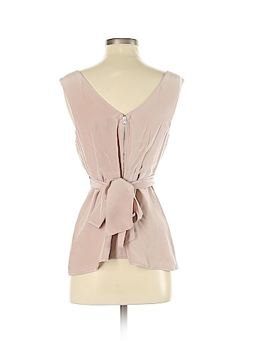 BCBGMAXAZRIA Sleeveless Silk Top (view 2)