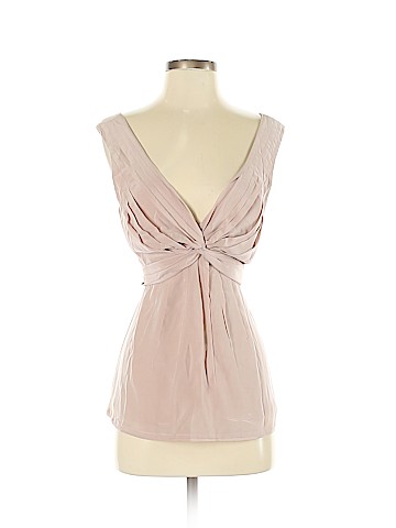 BCBGMAXAZRIA Sleeveless Silk Top (view 1)