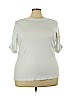 Karen Scott 100% Cotton White Short Sleeve Top Size 3X - photo 1