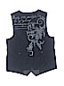 Guess 100% Cotton Graphic Black Tuxedo Vest Size 12 - 14 - photo 2