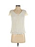 Skies Are Blue 100% Polyester Ivory Short Sleeve Blouse Size XS (petite) - photo 1