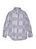 Gap Kids 100% Cotton Plaid Blue Long Sleeve Button-Down Shirt Size 6 - 7 - photo 1