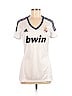 Adidas 100% Polyester White Short Sleeve Jersey Size M - photo 1