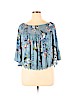 LUQ Blue 3/4 Sleeve Top Size XL - photo 1