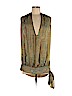 Haute Hippie 100% Silk Green Sleeveless Silk Top Size M - photo 1