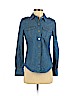 Tory Burch 100% Cotton Blue Long Sleeve Button-Down Shirt Size 2 - photo 1