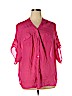 Fever Pink Short Sleeve Blouse Size XL - photo 1