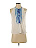 Lauren by Ralph Lauren 100% Cotton White Sleeveless Blouse Size S (petite) - photo 1