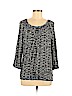 MICHAEL Michael Kors 100% Viscose Black 3/4 Sleeve Top Size M - photo 1