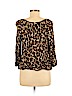 MICHAEL Michael Kors 100% Rayon Brown 3/4 Sleeve Top Size M (petite) - photo 2