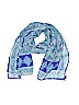 Unbranded 100% Silk Print Blue Silk Scarf One size - photo 1