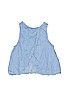 DPAM 100% Viscose Blue Sleeveless Blouse Size 5 - photo 1