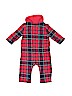 Janie and Jack 100% Cotton Plaid Red Long Sleeve Outfit Size 3-6 mo - photo 2