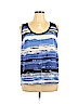 Lafayette 148 New York Blue Sleeveless Blouse Size 16 - photo 1