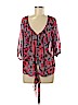 Love, Fire 100% Polyester Pink 3/4 Sleeve Blouse Size L - photo 1