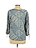 Lucky Brand Blue 3/4 Sleeve Top Size L - photo 2