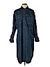 Lizwear by Liz Claiborne 100% Cotton Blue Casual Dress Size 14 - photo 1