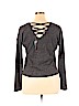 No Boundaries 100% Recycled Polyester Gray Long Sleeve Top Size XL - photo 2