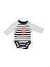 Baby Gap 100% Cotton Stripes Gray Long Sleeve Onesie Size 0-3 mo - photo 1