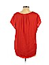 H&M 100% Polyester Orange Short Sleeve Blouse Size 12 - photo 2