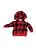 Carter's 100% Polyester Plaid Red Zip Up Hoodie 0-3 MO / 3 MO - photo 1