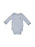 Baby Gap 100% Cotton Stripes Blue Long Sleeve Onesie Size 0-3 mo - photo 1
