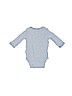 Baby Gap 100% Cotton Stripes Blue Long Sleeve Onesie Size 0-3 mo - photo 2