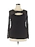 INC International Concepts Black Long Sleeve Top Size XXL - photo 1