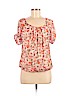 Sara Michelle Orange Short Sleeve Blouse Size M (petite) - photo 1