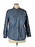 Old Navy 100% Cotton Blue Long Sleeve Button-Down Shirt Size XL - photo 1