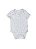 Baby Gap 100% Cotton Polka Dots Blue Short Sleeve Onesie Size 0-3 mo - photo 1