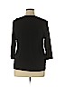 Karen Scott 100% Cotton Black 3/4 Sleeve T-Shirt Size 1X - photo 2