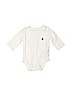 Baby Gap 100% Cotton White Long Sleeve Onesie Size 0-3 mo - photo 1