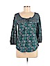 Lucky Brand Teal 3/4 Sleeve Top Size M - photo 1