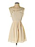 Lush 100% Polyester Ivory Casual Dress Size XS - photo 1