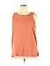 Ann Taylor LOFT 100% Polyester Tan Sleeveless Blouse Size XL - photo 1