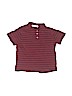 Zara Kids 100% Cotton Burgundy Short Sleeve Henley Size 7 - photo 1