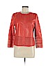 Lafayette 148 New York 100% Leather Orange Leather Jacket Size 8 - photo 1