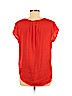 H&M 100% Polyester Orange Short Sleeve Blouse Size 8 - photo 2