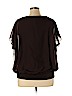 Lane Bryant 100% Polyester Brown Short Sleeve Blouse Size 14 - 16 Plus - photo 2