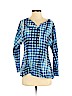 Babette 100% Polyester Blue 3/4 Sleeve Button-Down Shirt Size S - photo 1
