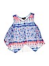 Amy Byer 100% Polyester Print Blue Sleeveless Blouse Size 16 - photo 1