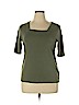 Croft & Barrow 100% Cotton Green 3/4 Sleeve Top Size XL - photo 1