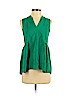 Amanda Uprichard 100% Silk Green Sleeveless Silk Top Size S - photo 1