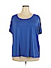 Slinky Brand Blue Short Sleeve Top Size 2X - photo 1
