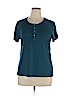 Sonoma Goods for Life Teal Short Sleeve Top Size XL - photo 1