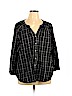 Old Navy 100% Cotton Black Long Sleeve Blouse Size XXL - photo 1