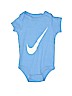 Nike 100% Cotton Solid Blue Short Sleeve Onesie Size 6-12 mo - photo 1